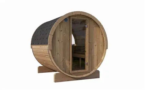 SaunaLife Model E8W Sauna Barrel w/ Rear Window – 6-Person ERGO Series
