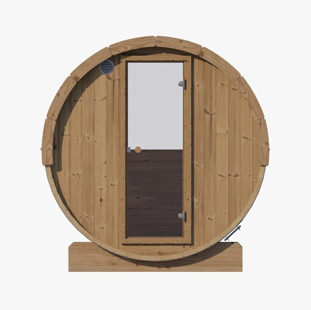 SaunaLife Model E8W Sauna Barrel w/ Rear Window – 6-Person ERGO Series