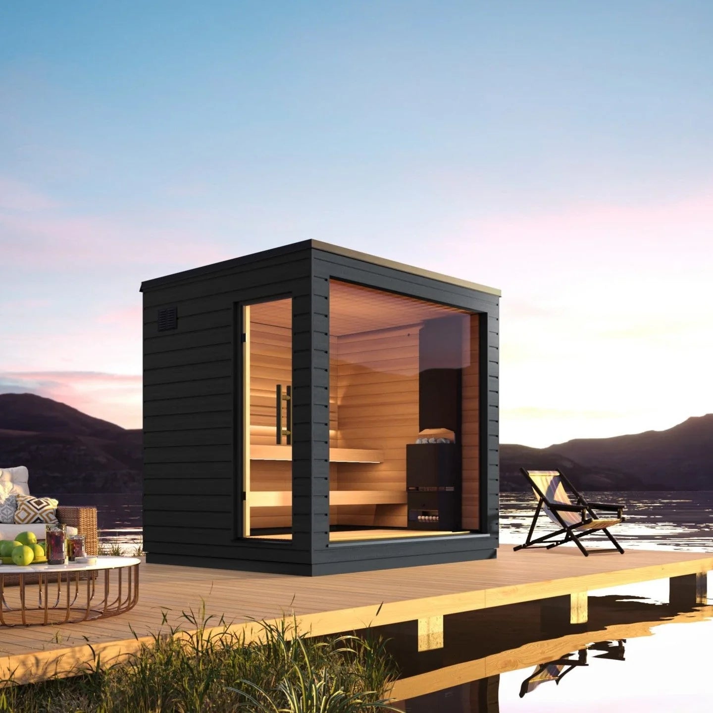 SaunaLife Model G6 5-Person Outdoor Sauna – Pre-Assembled